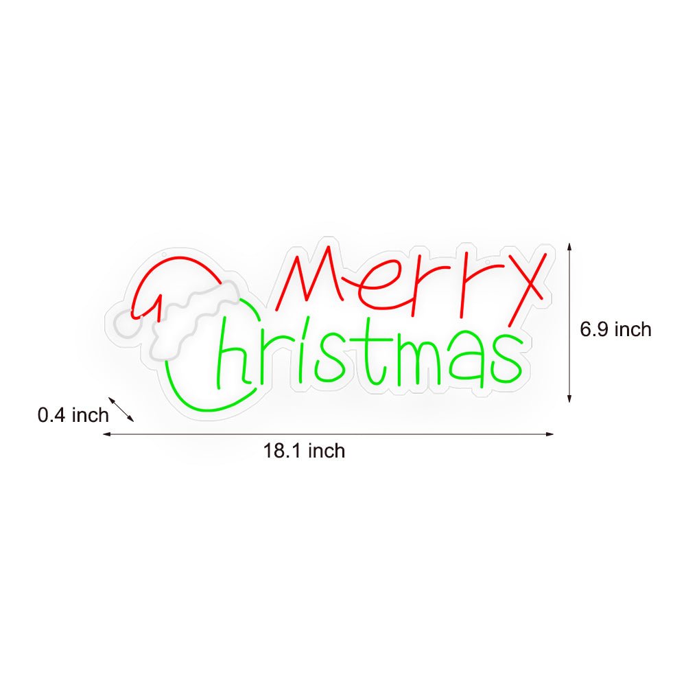 Luminous Merry Christmas LED Neon Sign – Acrylic Holiday Light Art