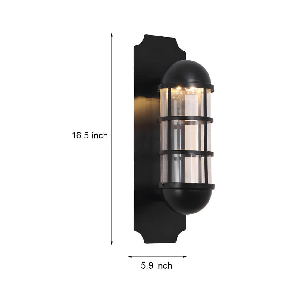 Retro Telephone Booth Iron and Glass LED Wall Sconce for Hallways and Bedrooms