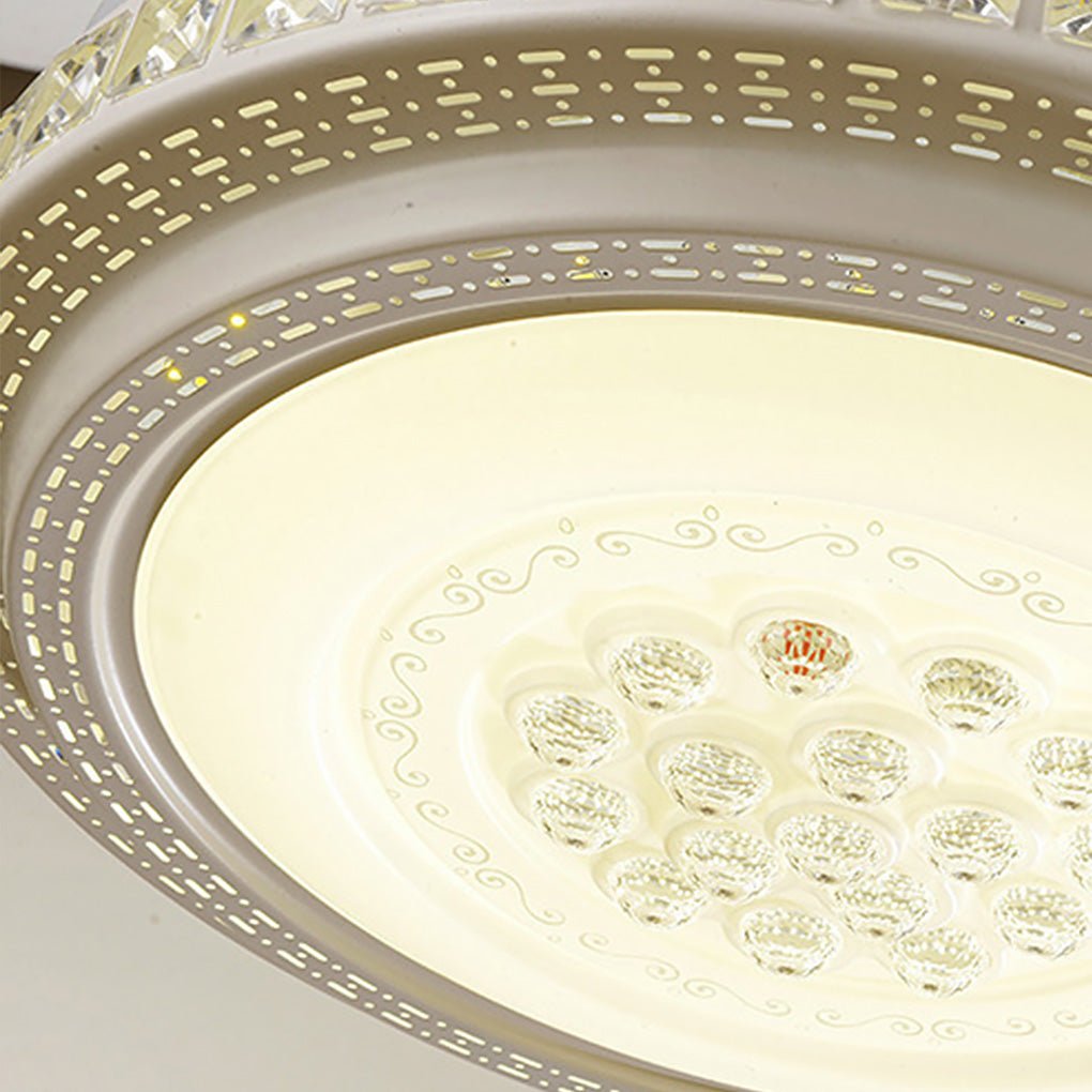 AuraSilent LED Ceiling Fan Chandelier with Remote Control and Reversible Airflow