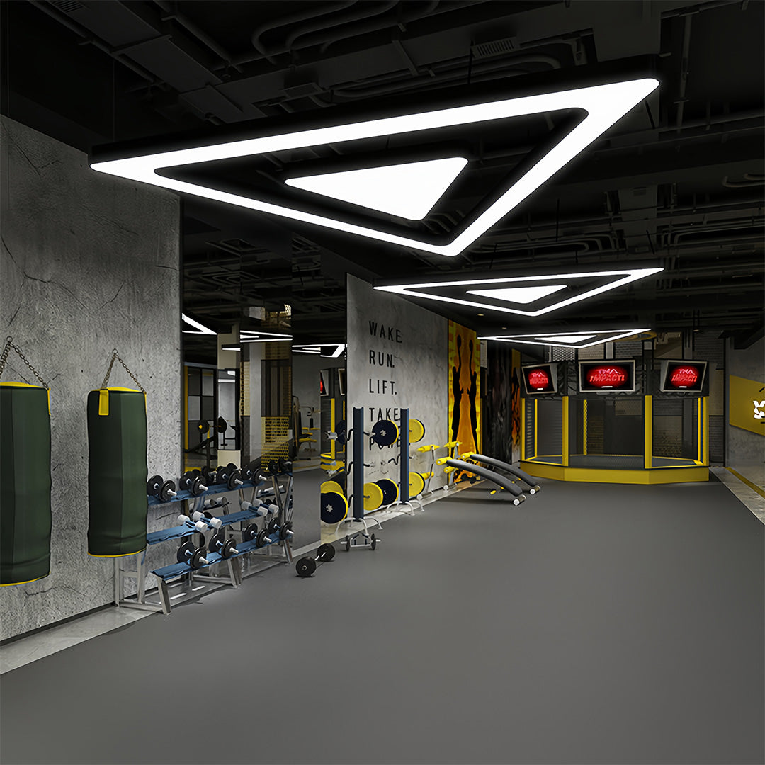 Aurelia Triangular LED Chandelier in Matte Black