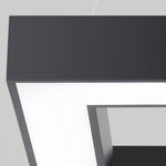 Modern Black Multi-Diamond LED Chandelier with Adjustable Hanging Chain