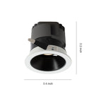LED Recessed Spotlights with Anti-Glare Deep Cup, 3000K-6000K, Die-Cast Aluminum
