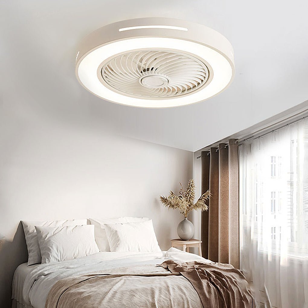 Inverter Bladeless Ceiling Fans Light Intelligent Ceiling Fan Lamp With Remote Control Wind Guiding