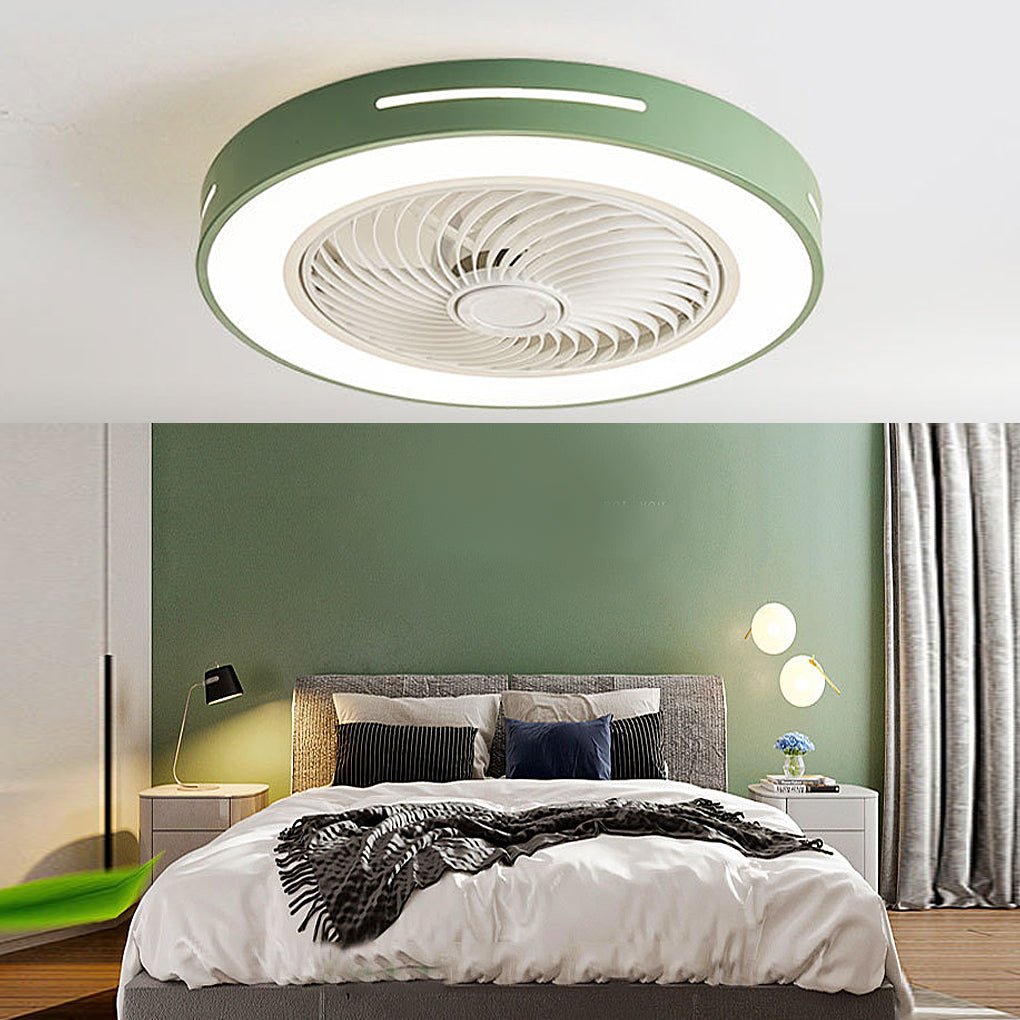 Inverter Bladeless Ceiling Fans Light Intelligent Ceiling Fan Lamp With Remote Control Wind Guiding