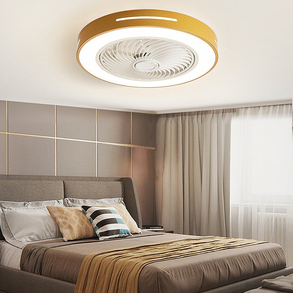 Inverter Bladeless Ceiling Fans Light Intelligent Ceiling Fan Lamp With Remote Control Wind Guiding