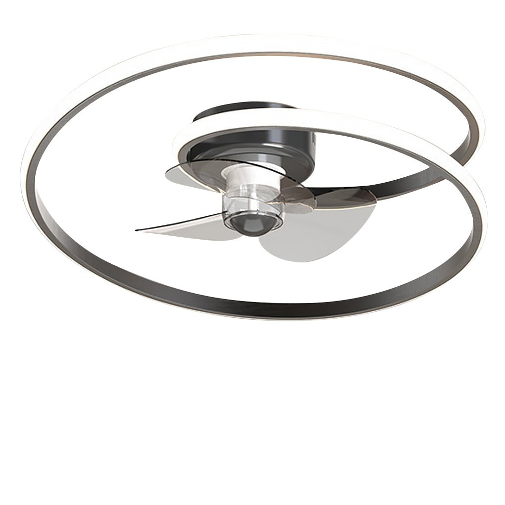 Inverter Stepless Dimming Led Ceiling Fan Light With Remote Control For Living Room Bedroom