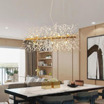 Luxury Modern Led Pendant Light With Electroplated Metal Crystal Design E26 E27 Compatible