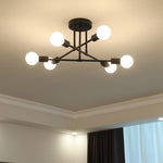 Aurelia Six-Light Globe Chandelier in Black and Gold