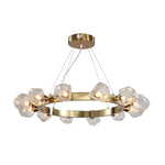 Aurelia Round Brass Ring Chandelier in Polished Gold