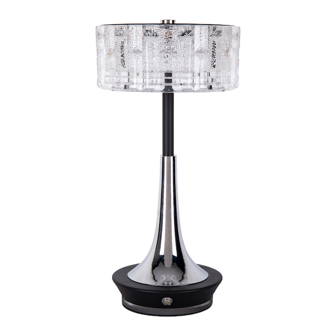 Cordless Mushroom Table Lamp with Dimmable Touch Control, Modern Acrylic Shade