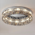 Lumière Cristal LED Ceiling Light – French Crystal Flush Mount in Polished Chrome