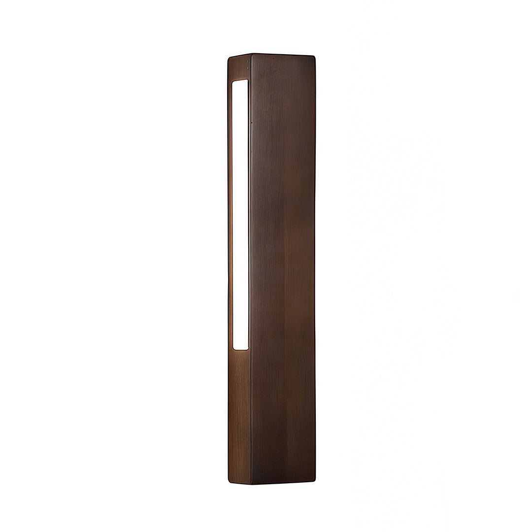 Japanese Wood & Aluminum LED Wall Sconce for Bedside and Hallway