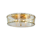 Lumière Flush Ceiling Light in Gold and Glass