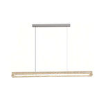 Modern White Linear Pendant Light with Frosted Acrylic Shade for Kitchen Island and Dining Room