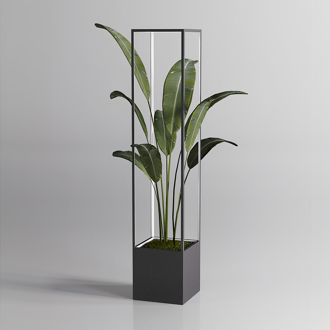 Modena Square Outdoor Floor Lamp with Integrated Planter, IP65 Waterproof LED