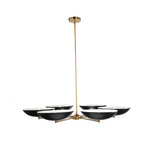 Noir et Or Chandelier – Contemporary French Vintage Six-Light Pendant