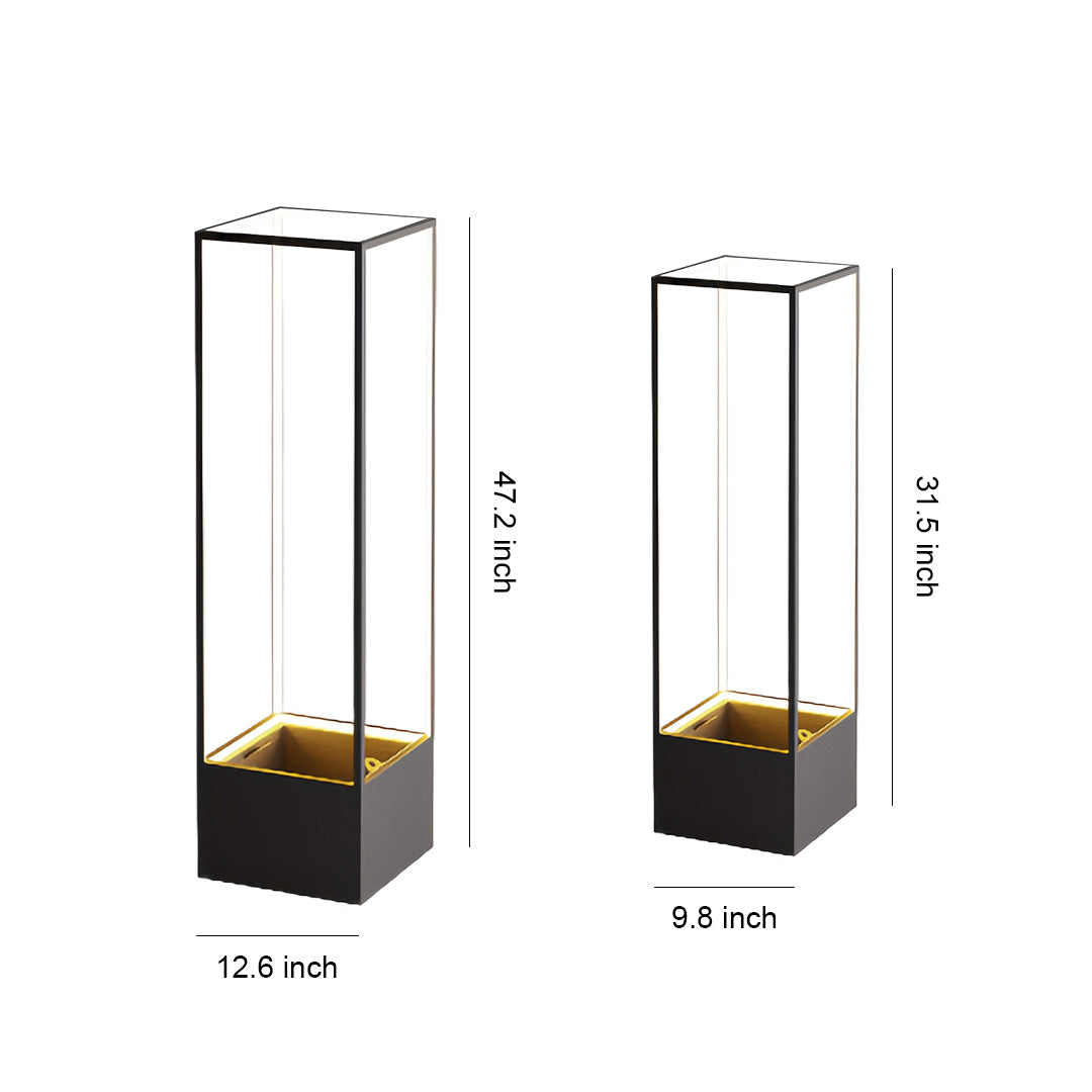 Modena Square Outdoor Floor Lamp with Integrated Planter, IP65 Waterproof LED