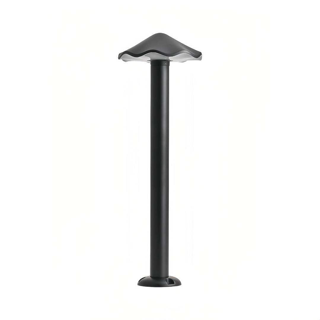 Industrial Umbrella Pathway Light in Black Aluminum for Outdoor Walkways