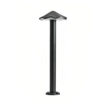Industrial Umbrella Pathway Light in Black Aluminum for Outdoor Walkways