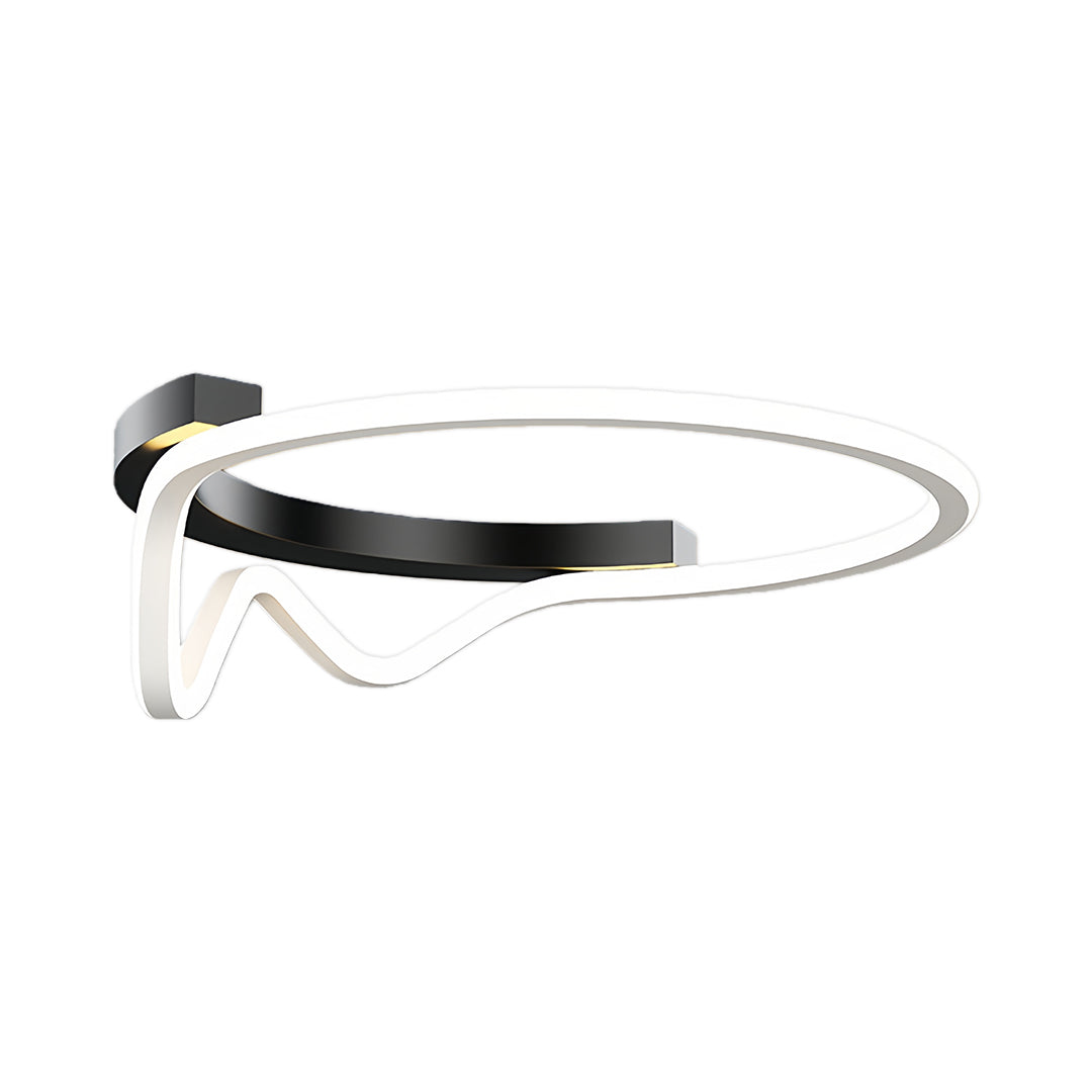 Geometric LED Flush Mount Ceiling Light in Minimalist Iron and Silicone