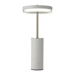 Cylinder Table Lamp with Dimmable LED, European Modern Accent Light for Living Room