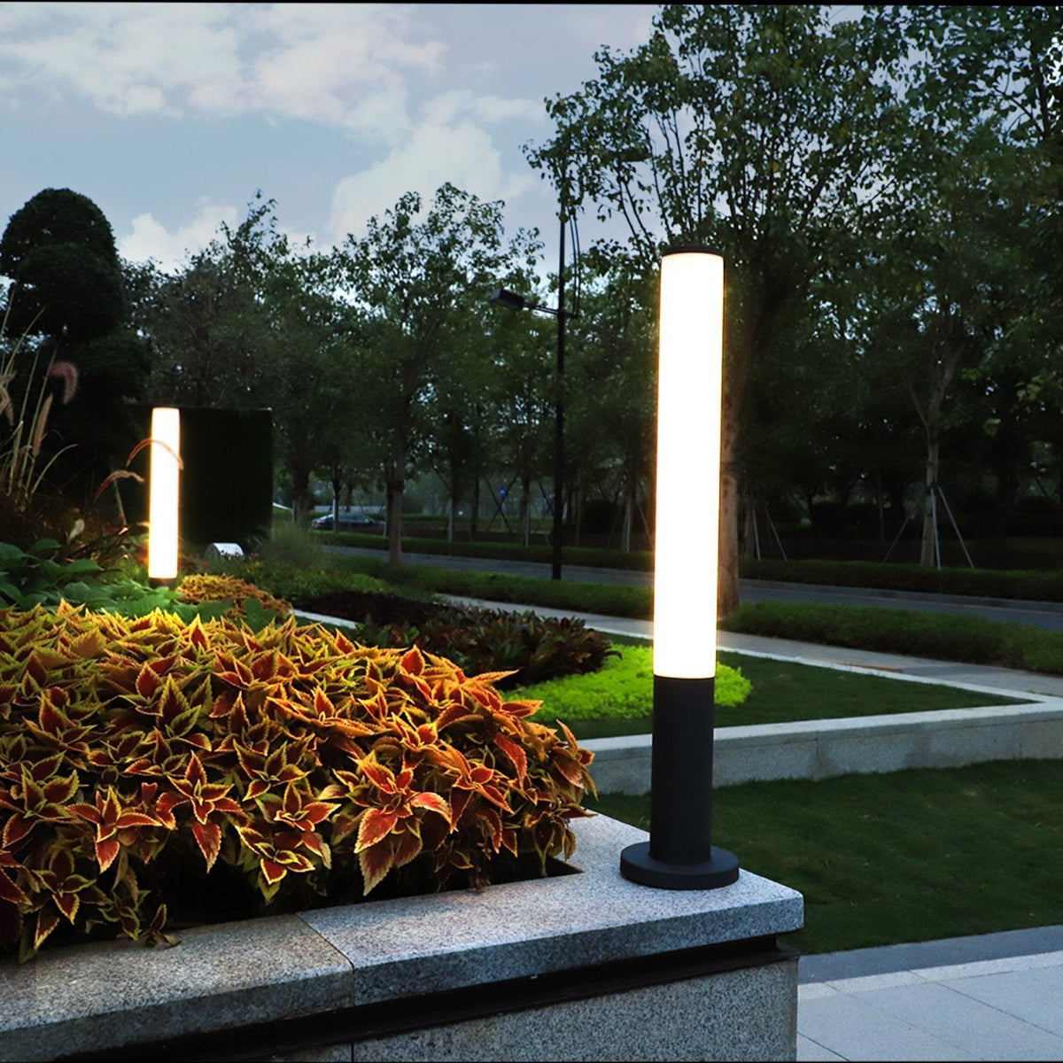 Cylindrical LED Bollard Light for Pathways and Gardens