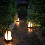 Retro LED Outdoor Lantern in Black, Waterproof Garden & Patio Light