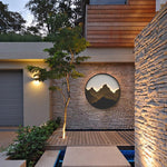 Rustic Mountain Scenery LED Outdoor Wall Light – Waterproof Garden & Patio Lighting