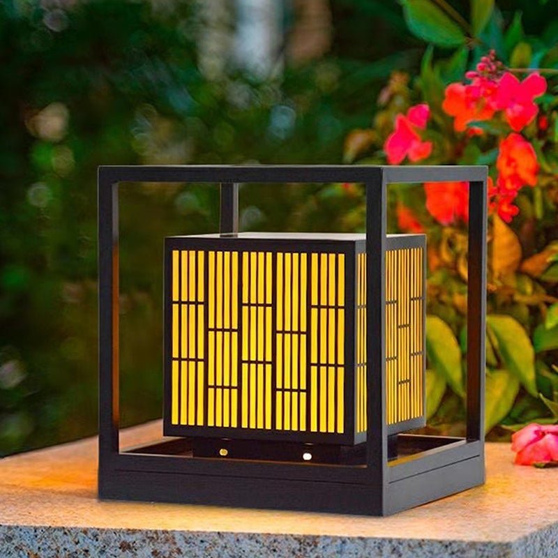 Black Led Lantern Lights Outdoor Post Lights Modern Outdoor Lighting Hwd00051