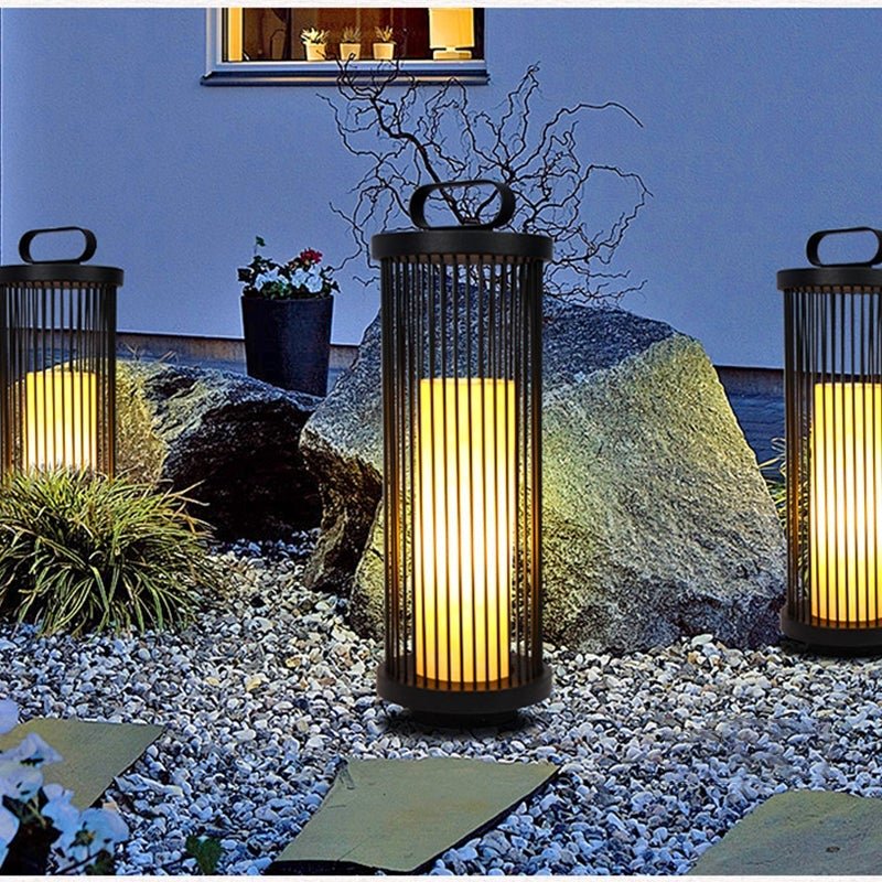 Modern Black Round Outdoor Lantern Lights Outdoor Led Lighting Hwd00021