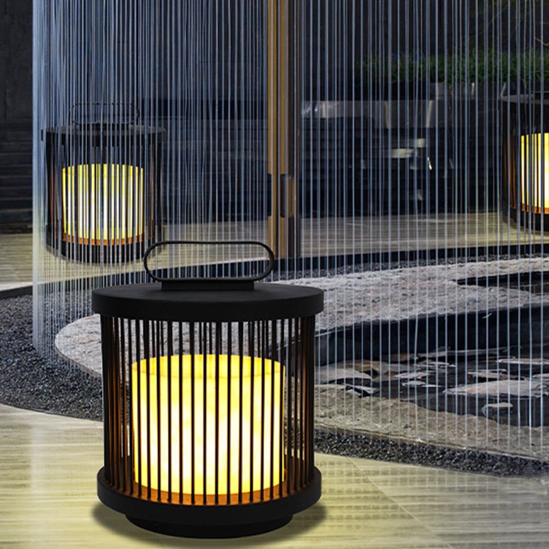 Modern Black Round Outdoor Lantern Lights Outdoor Led Lighting Hwd00021