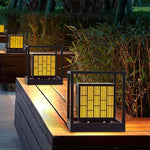 Black Led Lantern Lights Outdoor Post Lights Modern Outdoor Lighting Hwd00051