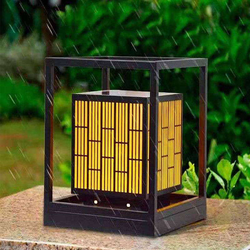 Black Led Lantern Lights Outdoor Post Lights Modern Outdoor Lighting Hwd00051