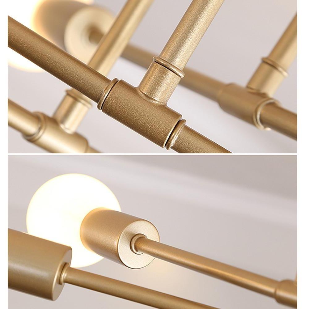 Aurelia Six-Light Globe Chandelier in Black and Gold