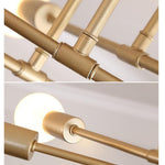 Aurelia Six-Light Globe Chandelier in Black and Gold