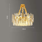 Queen Golden Crystal Chandelier Modern Luxury 9 12 17 Lights Adjustable Height 110 120V
