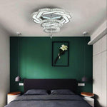 Ambient Crystal Led Flush Mount Light 20 24 31 Gold Or Silver