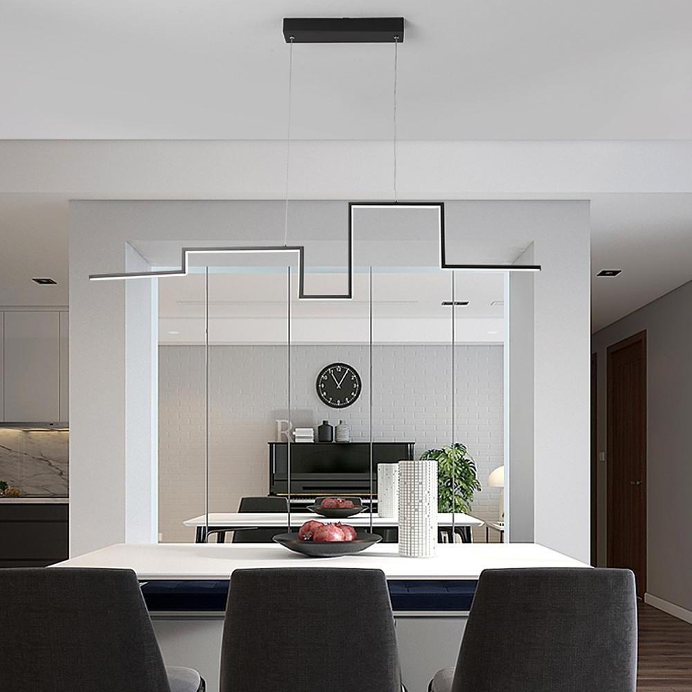 Modern Irregular Linear 1 Light Metal Pvc Island Hallway Led Pendant Lighting