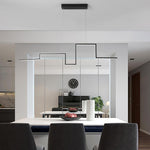 Modern Irregular Linear 1 Light Metal Pvc Island Hallway Led Pendant Lighting
