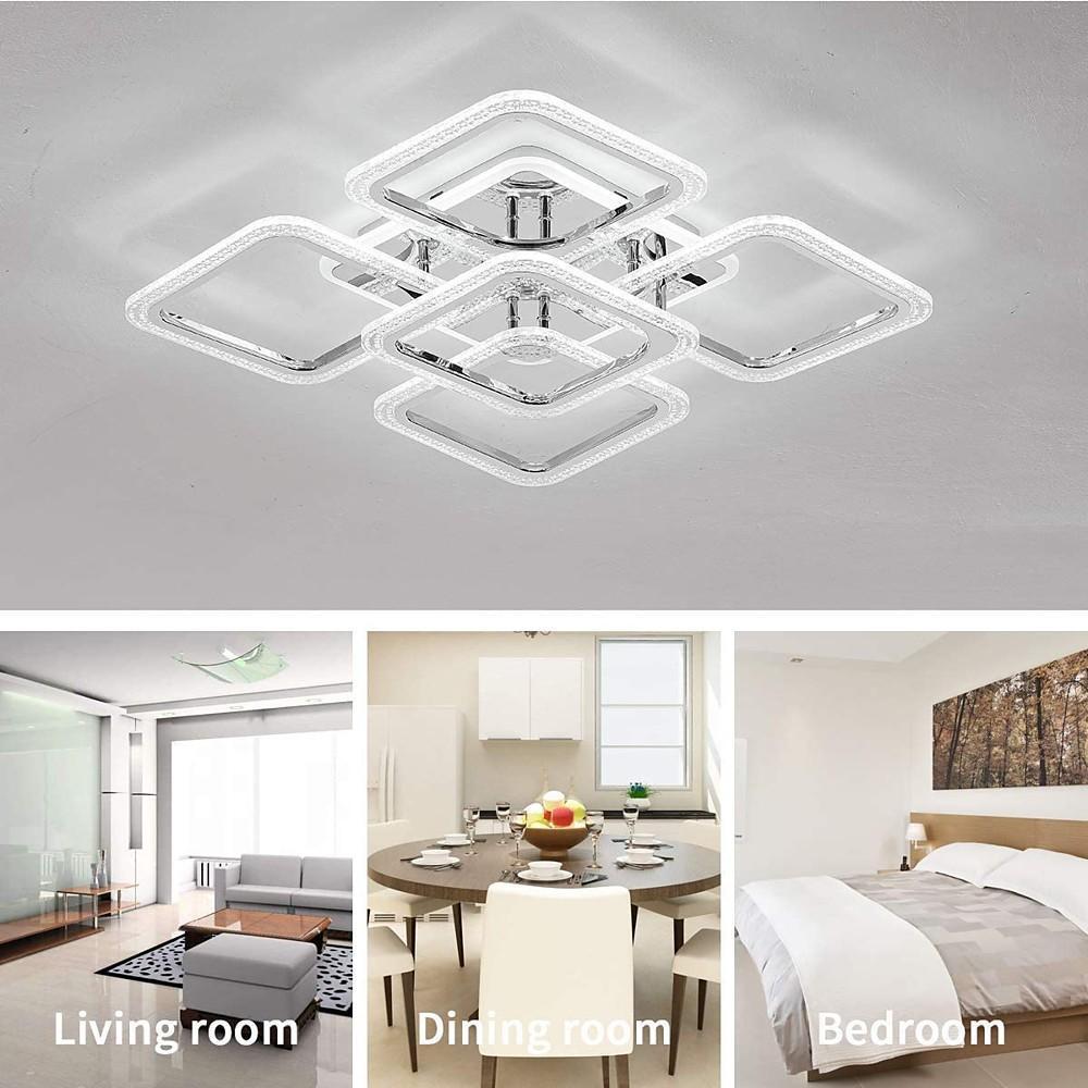 Lumina Square LED Flush Mount Ceiling Light – Modern Minimalist Ambient Illumination