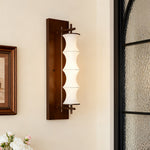 Bamboo Node Silk Wall Sconce in Walnut Finish – Warm LED Accent Light