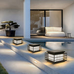 Stainless Steel Solar Pillar Lights with Alabaster Shade for Modern Courtyards
