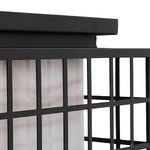 Stainless Steel Solar Pillar Lights with Alabaster Shade for Modern Courtyards