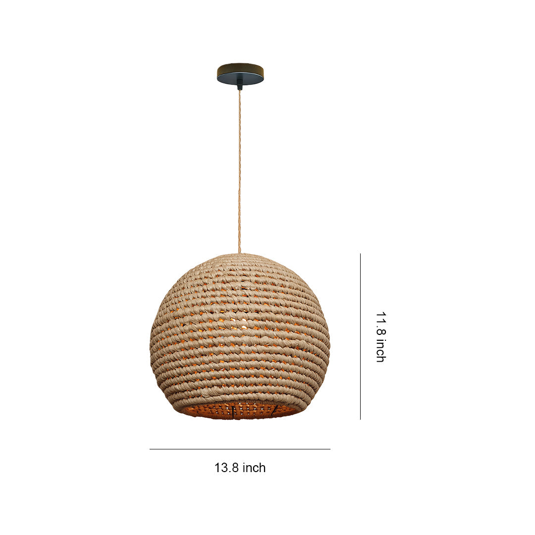 Raffia Zen Pendant Light – Handcrafted Japanese Paper Shade