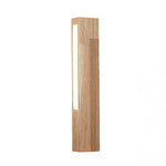 Japanese Wood & Aluminum LED Wall Sconce for Bedside and Hallway