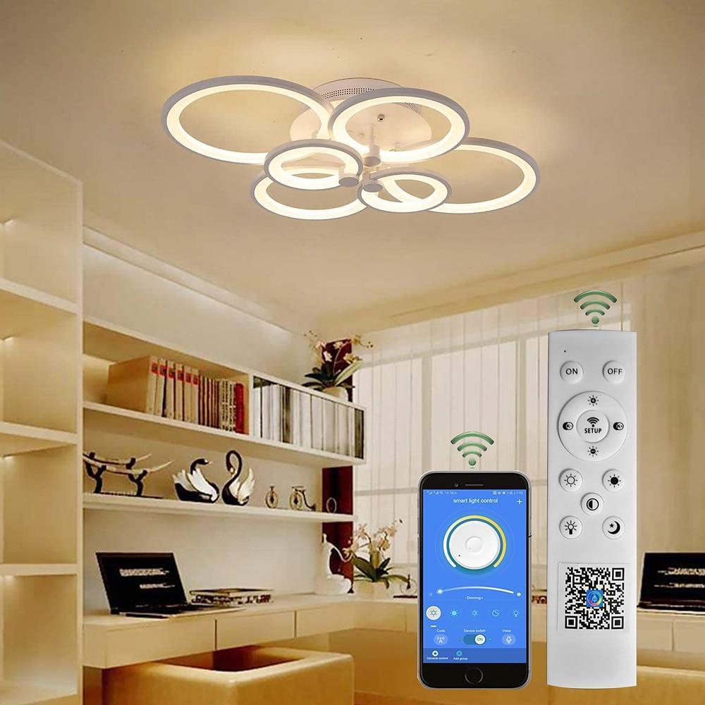 Elegant Semi Flush Mount Ceiling Lights With Unique Overlapping Rings
