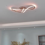 Wavy Pretty Led Nordic Linear Dimmable Semi Flush Mount Ceiling Light