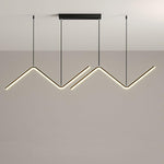 Wave LED Pendant Light in Black or Gold for Modern Interiors