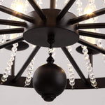 Empire Wagon Wheel Chandelier 8 10 12 Candle Lights 20 Adjustable Chain Crystal Accents