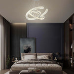 Lumina Wave Crystal LED Chandelier in Stainless Steel